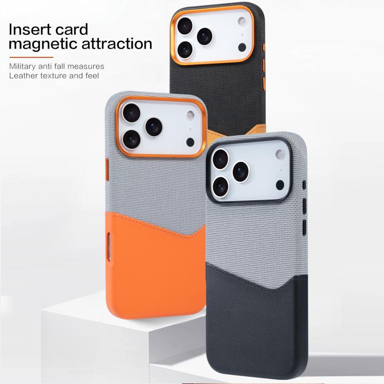 Funda magnética para teléfono Kalebol con textura de tela y costuras, ranura para tarjeta., For iPhone 13 Pro, For iPhone 13, For iPhone 12, For iPhone 12 Pro Max, For iPhone 12 Pro