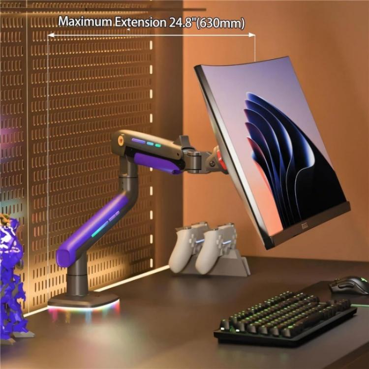 Soporte para monitor de juegos NORTH BAYOU G60 de 32 a 60 pulgadas, plano, ultra ancho y curvo con brazo suspendido., G60