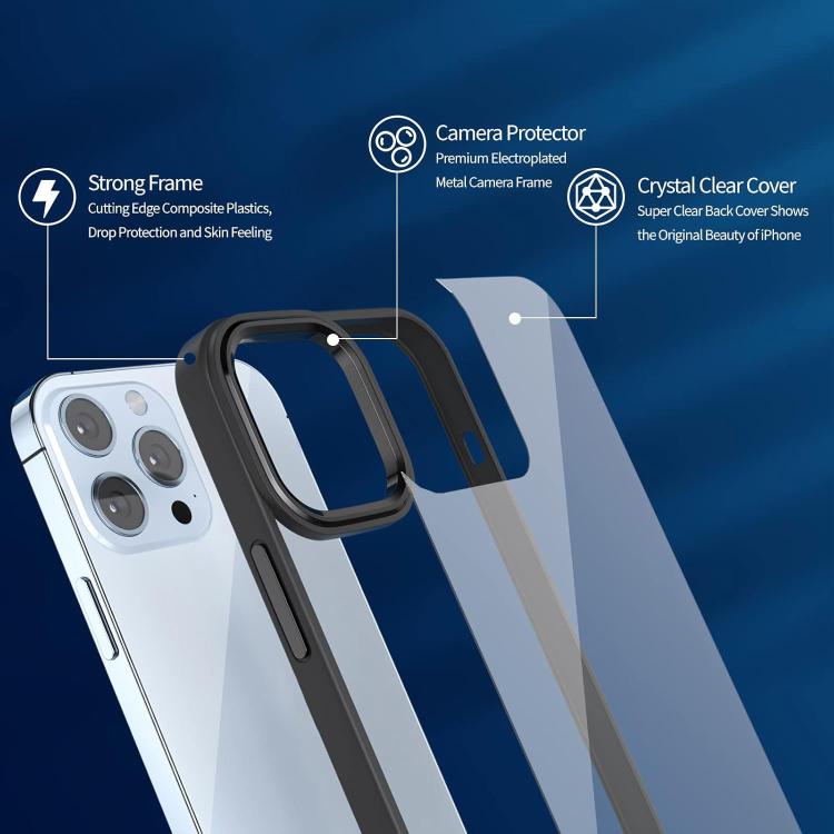 Funda híbrida para teléfono Kalebol Gold Shield de PC y TPU, For iPhone 13, For iPhone 12, For iPhone 12 Pro Max, For iPhone 12 Pro