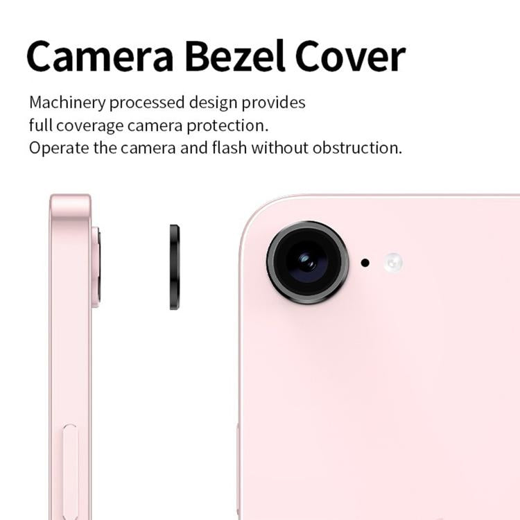 Anillo protector de lente hueco de metal Kalebol, For iPhone 17e / 16e, For iPhone 17 Pro Max, For iPhone 17 Pro, For iPhone 17, For iPhone Air