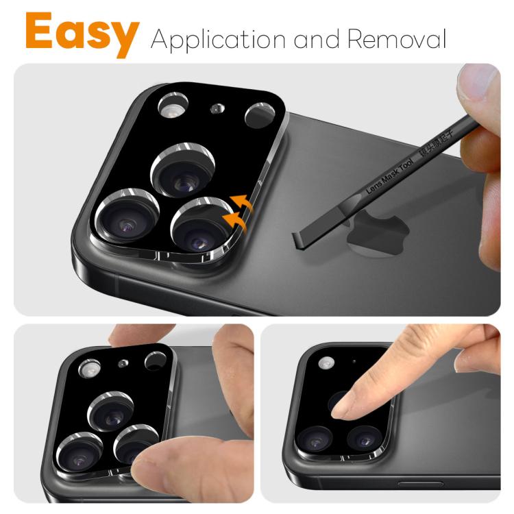 Protector de lente de cámara NORTHJO, película de vidrio templado 3D HD, For iPhone 17 Pro Max, For iPhone 17 Pro, For iPhone 17, For iPhone Air