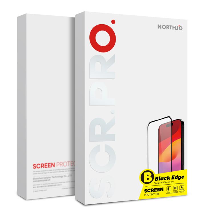 2 láminas de vidrio templado NORTHJO A++ de 0,3 mm con impresión serigráfica y adhesivo completo., For iPhone 17 Pro Max, For iPhone 17 Pro, For iPhone 17, For iPhone Air