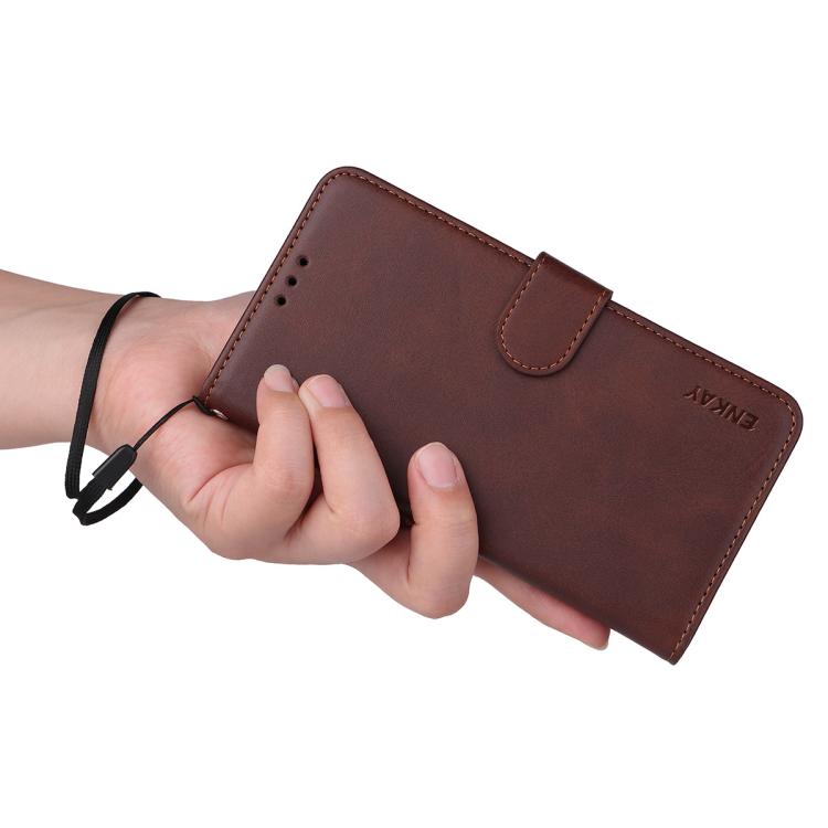 Funda para teléfono ENKAY Card Wallet de piel con textura de becerro y pegamento reforzado, sin borde blanco., For iPhone 15 Pro Max, For iPhone 15 Pro, For iPhone 15 Plus, For iPhone 15