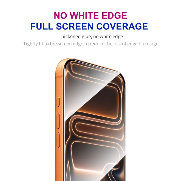 Película de vidrio templado de aluminio y silicio de alta calidad ENKAY con pegamento grueso y sin bordes blancos, For iPhone 17 Pro Max, For iPhone 17 Pro, For iPhone 17, For iPhone Air