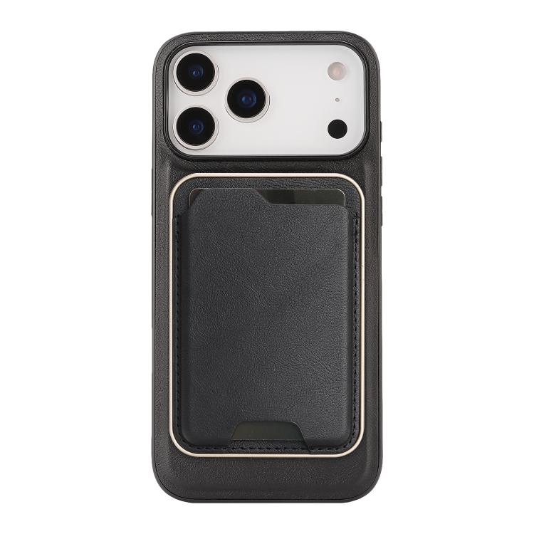 Funda de cuero para teléfono Kalebol Slim MagSafe Ring con tarjetero magnético, For iPhone 17 Pro Max, For iPhone 17 Pro, For iPhone 17, For iPhone Air