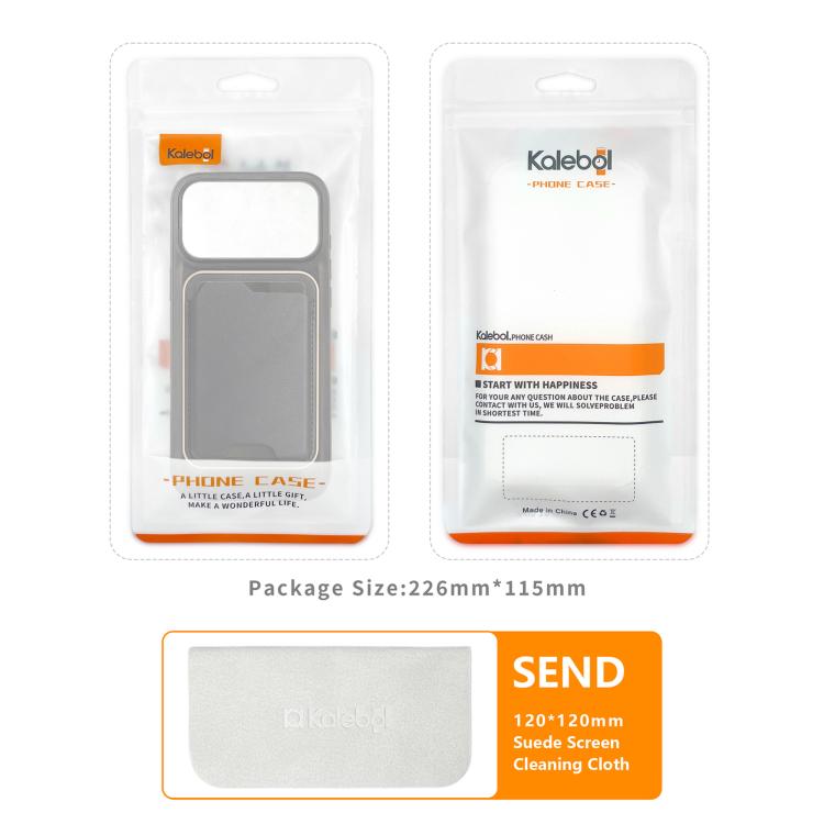 Funda de cuero para teléfono Kalebol Slim MagSafe Ring con tarjetero magnético, For iPhone 17 Pro Max, For iPhone 17 Pro, For iPhone 17, For iPhone Air
