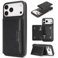 Funda de cuero para teléfono Kalebol Strong MagSafe con bolsillo magnético plegable para tarjetas, For iPhone 17 Pro Max, For iPhone 17 Pro, For iPhone 17, For iPhone Air