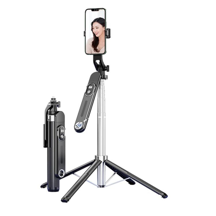 Soporte retráctil de cuatro patas P510, soporte portátil para teléfono y palo selfie con control remoto Bluetooth., P510
