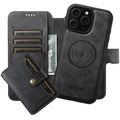 Funda de cuero para teléfono Suteni Q05S1 3 en 1 con cartera desmontable y MagSafe, For iPhone 13 Pro Max, For iPhone 13 Pro, For iPhone 13, For iPhone 12, For iPhone 12 Pro Max, For iPhone 12 Pro