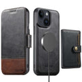 Funda de cuero para teléfono Suteni Q06S1 3 en 1 con diseño desmontable y monedero MagSafe, For iPhone 13 Pro Max, For iPhone 13 Pro, For iPhone 13, For iPhone 12, For iPhone 12 Pro Max, For iPhone 12 Pro