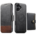 Funda de cuero para teléfono Suteni Q06S1 3 en 1 con diseño desmontable y monedero MagSafe, For iPhone 17 Pro Max, For iPhone 17 Pro, For iPhone 17, For iPhone Air, For iPhone 16 Pro Max, For iPhone 16 Pro, For iPhone 16 Plus, For iPhone 16            ...