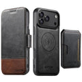 Funda de cuero para teléfono Suteni Q06S3 3 en 1 con tapa abatible vertical desmontable y MagSafe, For iPhone 17 Pro Max, For iPhone 17 Pro, For iPhone 17, For iPhone Air, For iPhone 16 Pro Max, For iPhone 16 Pro, For iPhone 16 Plus, For iPhone 16   ...