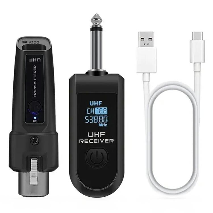 K1 Convertidor de micrófono dinámico de mano con cable a inalámbrico, 1 transmisor + 1 receptor, 1 Transmitter + 1 Receiver