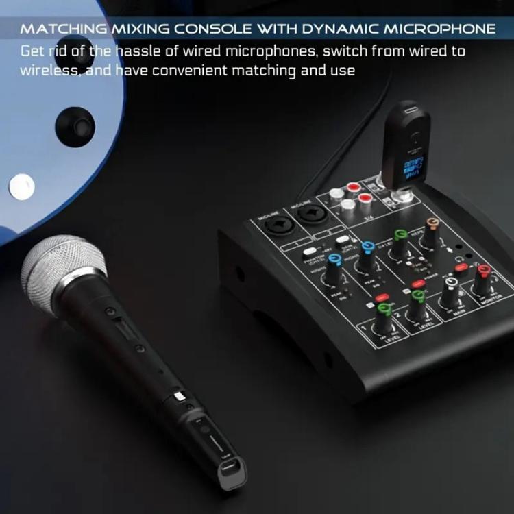 K1 Convertidor de micrófono dinámico de mano con cable a inalámbrico, 1 transmisor + 1 receptor, 1 Transmitter + 1 Receiver