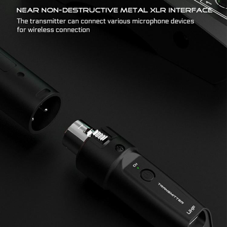 K1 Convertidor de micrófono dinámico de mano con cable a inalámbrico, 1 transmisor + 1 receptor, 1 Transmitter + 1 Receiver