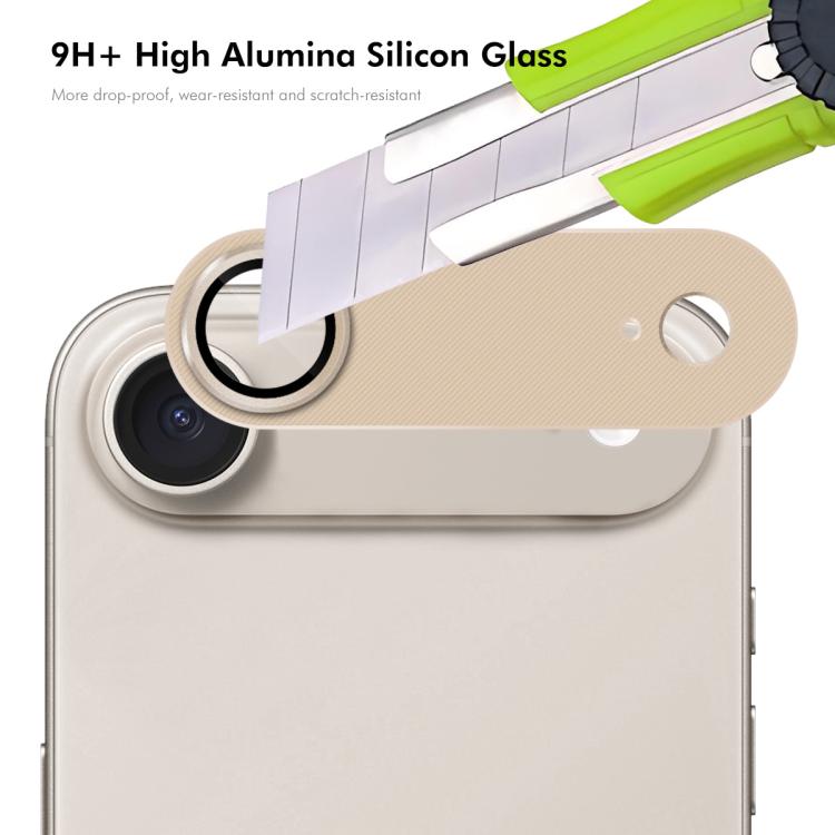 Lente de cámara antirreflectante ENKAY, aleación de aluminio con revestimiento esmerilado y película de vidrio templado., For iPhone Air