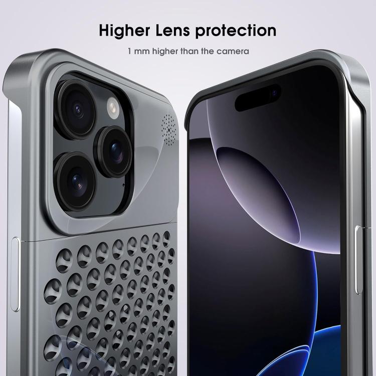 Funda para teléfono Kalebol de aleación de aluminio con aromaterapia y sistema de refrigeración, For iPhone 16 Pro Max, For iPhone 16 Pro, For iPhone 16 Plus, For iPhone 16, For iPhone 15 Pro Max, For iPhone 15 Pro, For iPhone 15 Plus, For iPhone 15   ...
