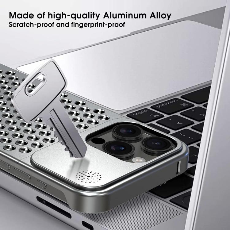 Funda para teléfono Kalebol de aleación de aluminio con aromaterapia y sistema de refrigeración, For iPhone 16 Pro Max, For iPhone 16 Pro, For iPhone 16 Plus, For iPhone 16, For iPhone 15 Pro Max, For iPhone 15 Pro, For iPhone 15 Plus, For iPhone 15   ...