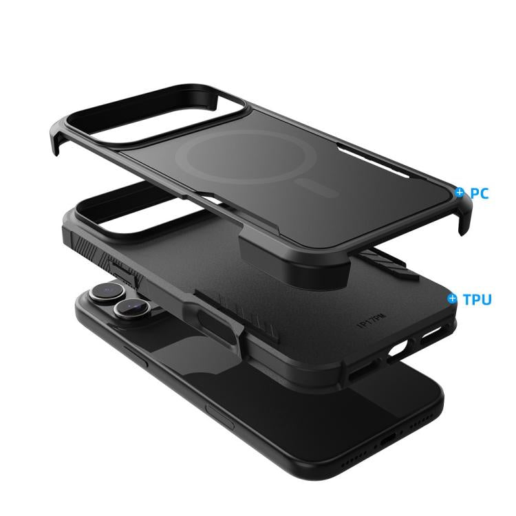 Funda para teléfono Kalebol 2 en 1 mate MagSafe a prueba de golpes, For iPhone 17 Pro Max, For iPhone 17 Pro, For iPhone 17, For iPhone Air