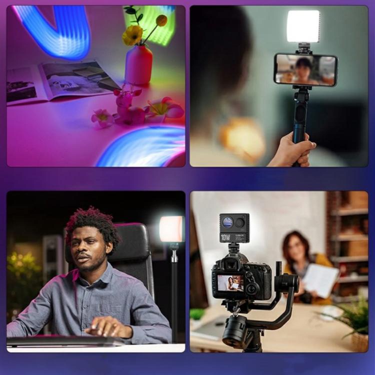 Luz LED RGB ultradelgada de bolsillo VLOGLITE K10RGB para cámara, fotografía, videografía y selfies., K10RGB