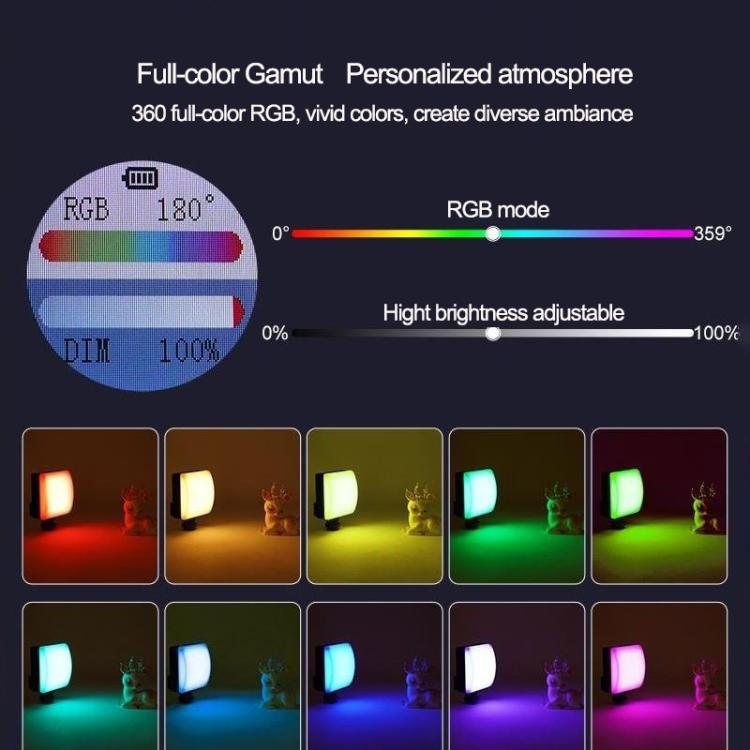 Luz LED RGB ultradelgada de bolsillo VLOGLITE K10RGB para cámara, fotografía, videografía y selfies., K10RGB