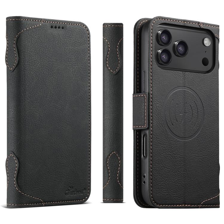 Funda de cuero multifuncional SUTENI J07 con tapa horizontal y MagSafe para teléfono móvil., For iPhone 17 Pro Max, For iPhone 17 Pro, For iPhone 17, For iPhone Air