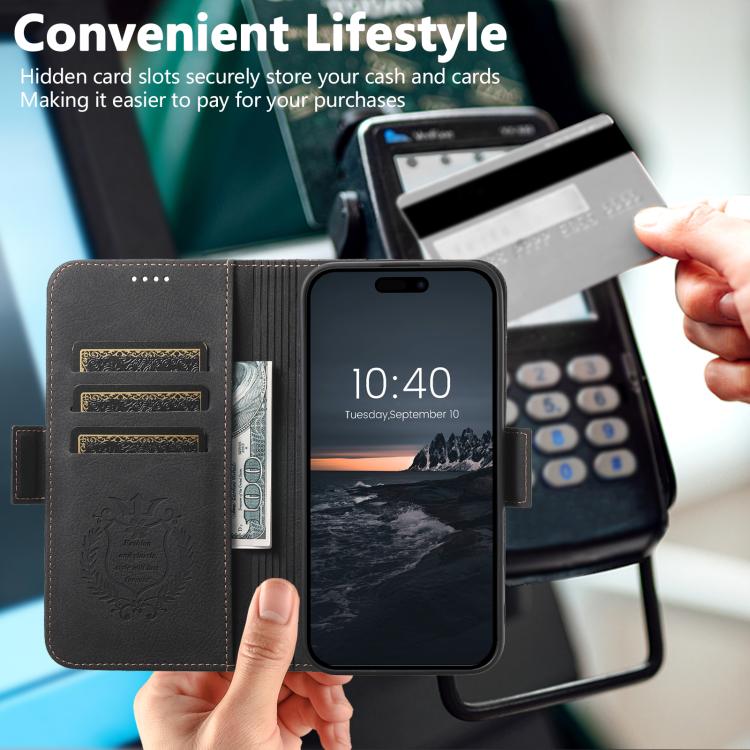 Funda de cuero multifuncional SUTENI J07 con tapa horizontal y MagSafe para teléfono móvil., For iPhone 17 Pro Max, For iPhone 17 Pro, For iPhone 17, For iPhone Air