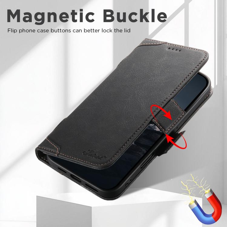 Funda de cuero multifuncional SUTENI J07 con tapa horizontal y MagSafe para teléfono móvil., For iPhone 17 Pro Max, For iPhone 17 Pro, For iPhone 17, For iPhone Air
