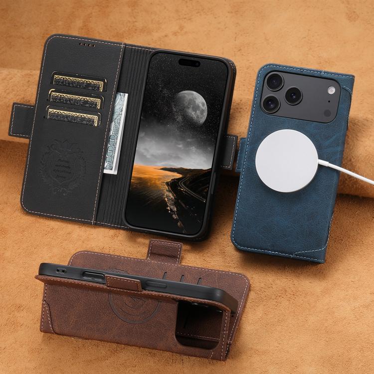 Funda de cuero multifuncional SUTENI J07 con tapa horizontal y MagSafe para teléfono móvil., For iPhone 17 Pro Max, For iPhone 17 Pro, For iPhone 17, For iPhone Air