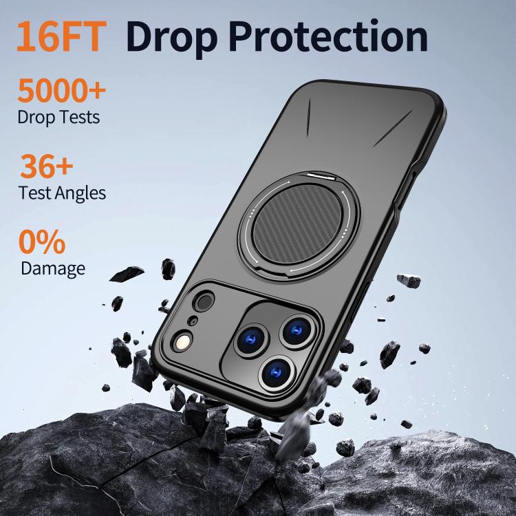 Funda para teléfono de PC con soporte magnético giratorio MagSafe de Kalebol, For iPhone 17 Pro Max, For iPhone 17 Pro, For iPhone 17, For iPhone Air, For iPhone 16 Pro Max, For iPhone 16 Pro