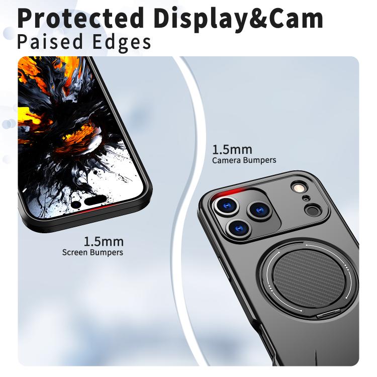 Funda para teléfono de PC con soporte magnético giratorio MagSafe de Kalebol, For iPhone 17 Pro Max, For iPhone 17 Pro, For iPhone 17, For iPhone Air, For iPhone 16 Pro Max, For iPhone 16 Pro
