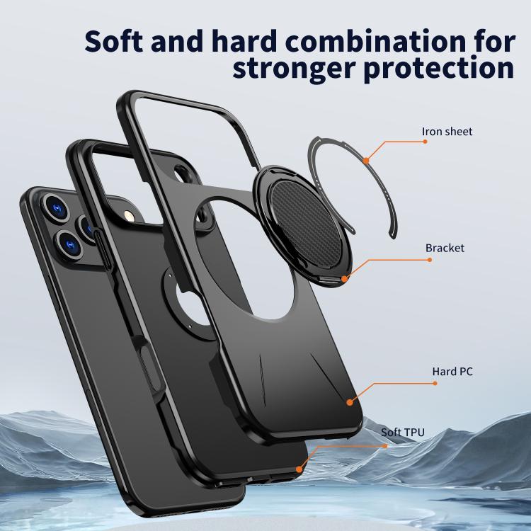Funda para teléfono de PC con soporte magnético giratorio MagSafe de Kalebol, For iPhone 17 Pro Max, For iPhone 17 Pro, For iPhone 17, For iPhone Air, For iPhone 16 Pro Max, For iPhone 16 Pro