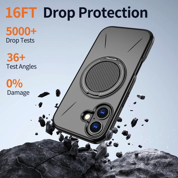 Funda para teléfono de PC con soporte magnético giratorio MagSafe de Kalebol, For iPhone 16 Plus, For iPhone 16, For iPhone 15 Pro Max, For iPhone 15 Pro, For iPhone 15, For iPhone 14