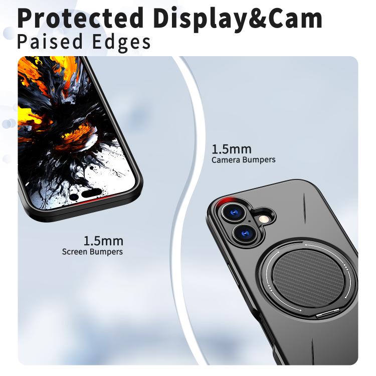 Funda para teléfono de PC con soporte magnético giratorio MagSafe de Kalebol, For iPhone 16 Plus, For iPhone 16, For iPhone 15 Pro Max, For iPhone 15 Pro, For iPhone 15, For iPhone 14