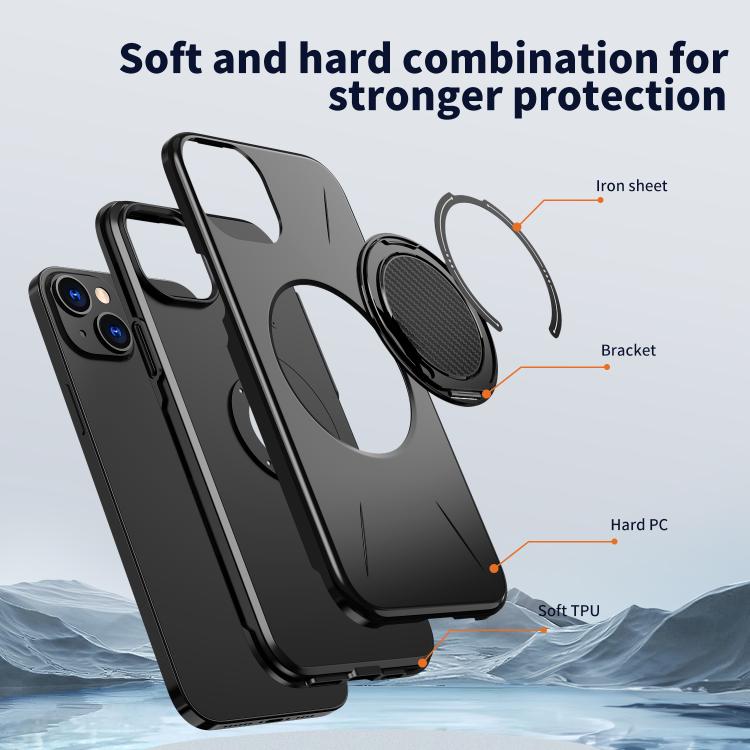 Funda para teléfono de PC con soporte magnético giratorio MagSafe de Kalebol, For iPhone 13