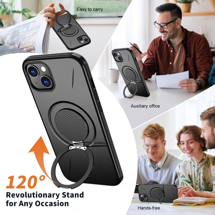 Funda para teléfono de PC con soporte magnético giratorio MagSafe de Kalebol, For iPhone 13
