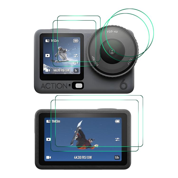 Juego de 2 protectores de pantalla de cristal templado ENKAY Hat-Prince de 0,2 mm y dureza 9H para relojes., For DJI Osmo Action 6, For DJI Osmo 360, For DJI Osmo Action 5 Pro, For DJI Osmo Pocket 3, For DJI Osmo Action 4 / 3
