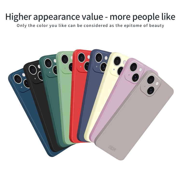 Funda para teléfono MOFI de silicona líquida suave y agradable al tacto, For iPhone 15 Plus, For iPhone 15, For iPhone 14 Plus, For iPhone 14, For iPhone 14 Pro
