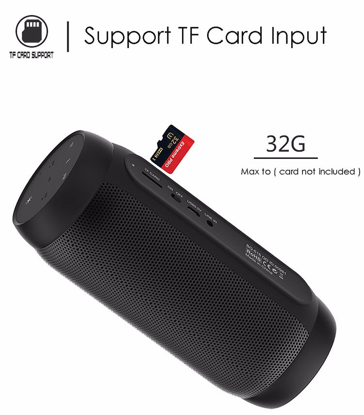 BQ615 PRO Altavoz estéreo HiFi inalámbrico LED colorido, combina Bluetooth + reproductor de tarjetas TF + radio FM + AUX + NFC, BQ615 PRO