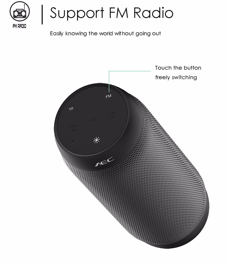 BQ615 PRO Altavoz estéreo HiFi inalámbrico LED colorido, combina Bluetooth + reproductor de tarjetas TF + radio FM + AUX + NFC, BQ615 PRO