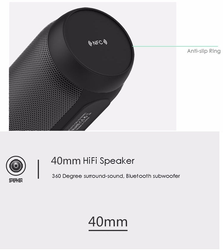 BQ615 PRO Altavoz estéreo HiFi inalámbrico LED colorido, combina Bluetooth + reproductor de tarjetas TF + radio FM + AUX + NFC, BQ615 PRO