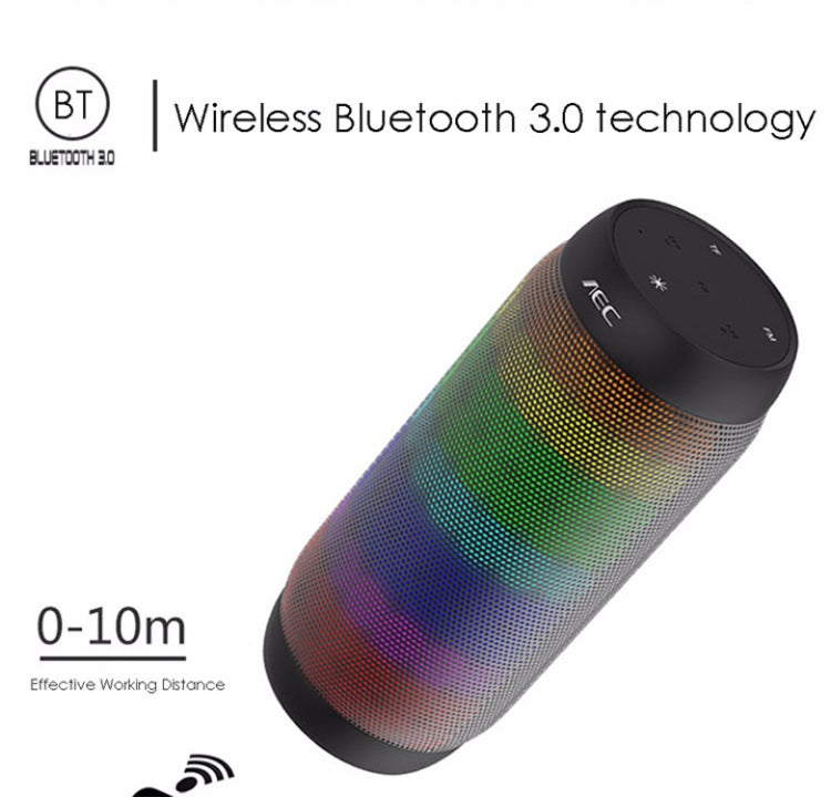 BQ615 PRO Altavoz estéreo HiFi inalámbrico LED colorido, combina Bluetooth + reproductor de tarjetas TF + radio FM + AUX + NFC, BQ615 PRO
