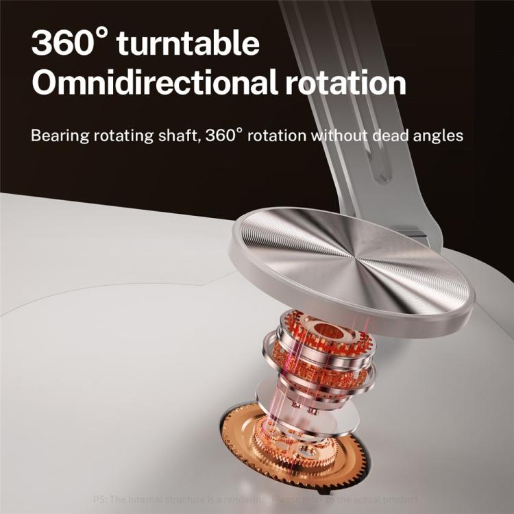 Soporte de escritorio J61 de acero al carbono, plegable, giratorio y ajustable en altura para tabletas y portátiles de 12 a 17,3 pulgadas., J61