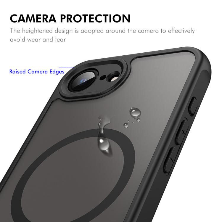 Funda para teléfono ENKAY Hat-Prince MagSafe mate translúcida a prueba de golpes con gran borde curvado., For iPhone 17e / 16e, For iPhone 17 Pro Max, For iPhone 17 Pro, For iPhone 17, For iPhone Air, For iPhone 16 Pro Max, For iPhone 16 Pro           ...