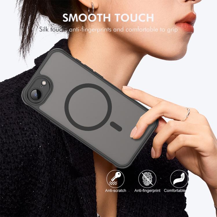 Funda para teléfono ENKAY Hat-Prince MagSafe mate translúcida a prueba de golpes con gran borde curvado., For iPhone 17e / 16e, For iPhone 17 Pro Max, For iPhone 17 Pro, For iPhone 17, For iPhone Air, For iPhone 16 Pro Max, For iPhone 16 Pro           ...