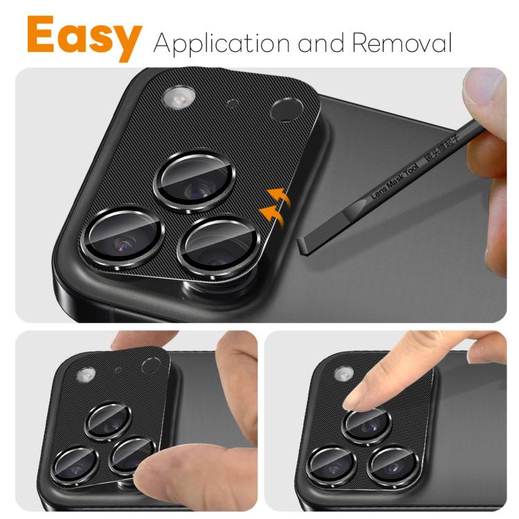 Protector de lente de cámara NORTHJO CD Vein, película de vidrio templado para lente trasera, For iPhone 17 Pro Max, For iPhone 17 Pro