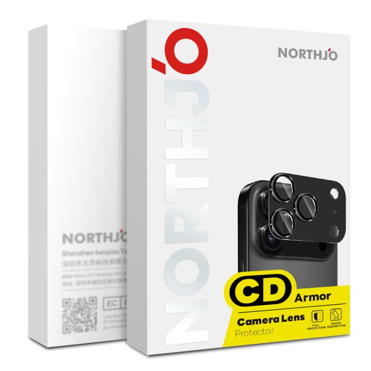 Protector de lente de cámara NORTHJO CD Vein, película de vidrio templado para lente trasera, For iPhone 17 Pro Max, For iPhone 17 Pro