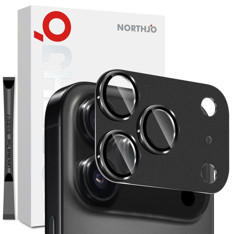Protector de lente de cámara mate de metal NORTHJO, película de vidrio templado para lente trasera, For iPhone 17 Pro Max, For iPhone 17 Pro