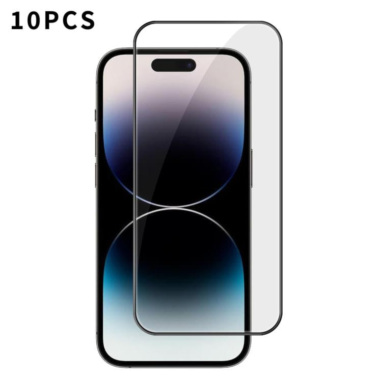 10 láminas de vidrio templado HD Kalebol de alta calidad, serigrafiadas en aluminio, con cobertura total, antihuellas y borde negro., For iPhone 17e / 16e, For iPhone 17 Pro Max, For iPhone 17 Pro, For iPhone 17, For iPhone Air, For iPhone 16 Pro Max  ...