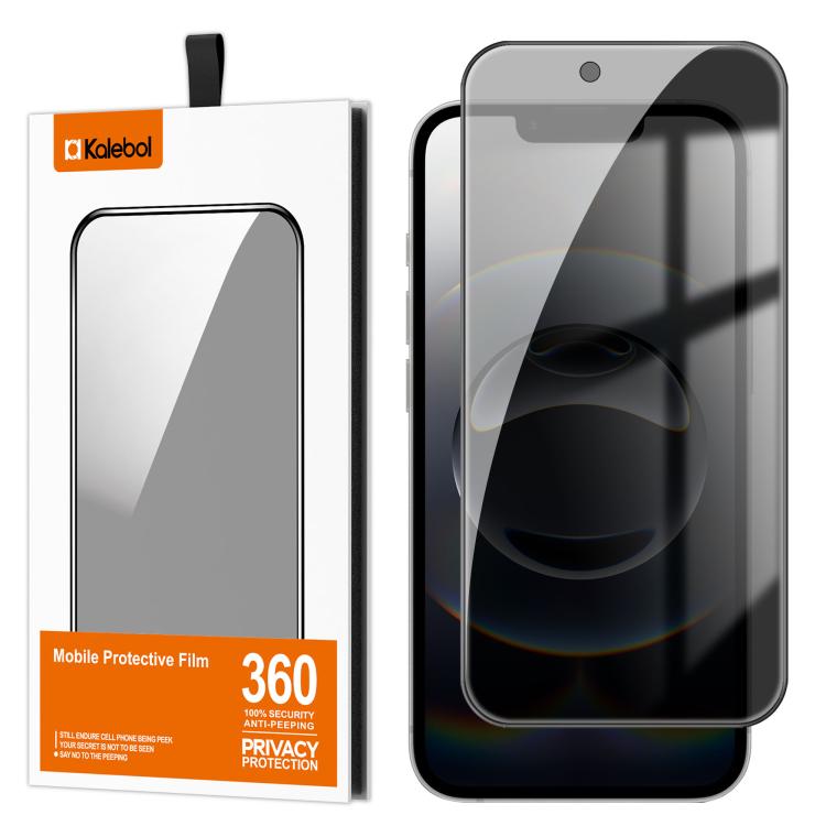 Película de vidrio templado Kalebol de alta calidad, impresa en aluminio, con borde negro y cobertura total para mayor privacidad., For iPhone 17e / 16e, For iPhone 17 Pro Max, For iPhone 17 Pro, For iPhone 17, For iPhone Air, For iPhone 16 Pro Max    ...